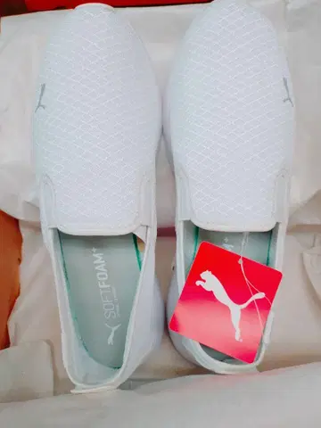PUMA SOFTFOAM 슬립온 화이트 푸마