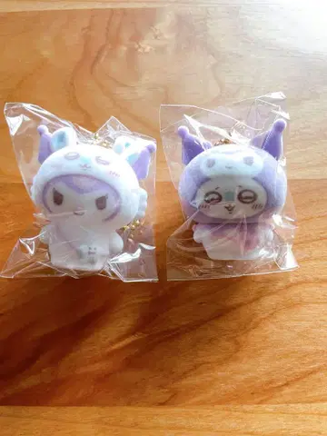 산리오 치이카와 (먼작귀) 시크릿 플로키 마스코트 참 쿠로미 모몽가