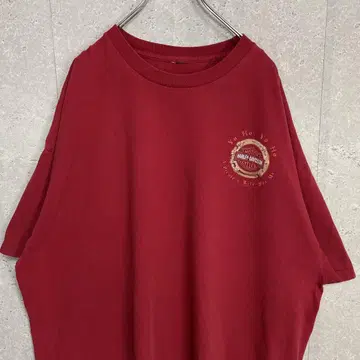 할리데이비슨 양면 프린트 로고 스컬 프린트 티셔츠 3XL 정도