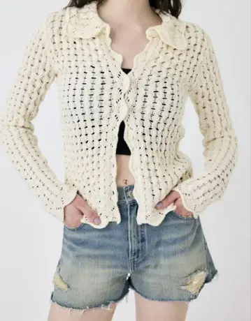 moussy OPENWORK 니트 셔츠