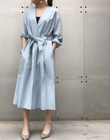 2웨이 원피스 코트 스카이블루 리에스 Liesse