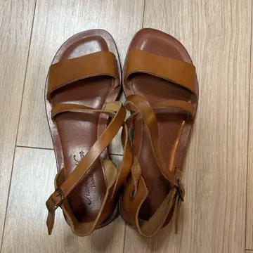 천연 가죽 샌들 이탈리아제 36cm