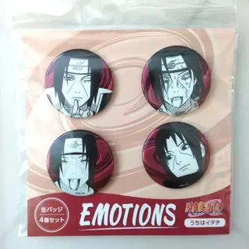 NARUTO 캔 배지 4개 세트 EMOTIONS 우치하 이타치