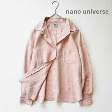 나노 유니버스 nano universe 네이비 더블 린넨 셔츠
