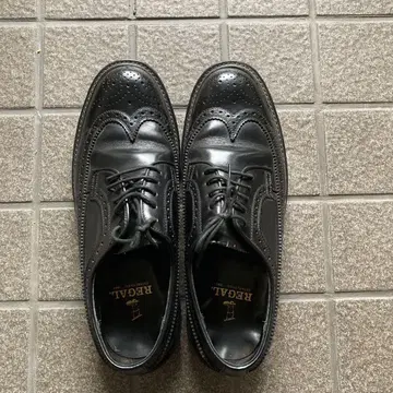 리걸 가죽 신발 윙 칩 25.5cm