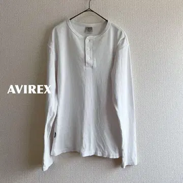 AVIREX 헨리넥 리브 롱 슬리브 m60