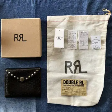 RRL 지갑 가죽 지갑 스터드 엠보