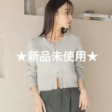 미사용 새상품 미개봉 로리즈팜 더블 지퍼 크롭 가디건 LS