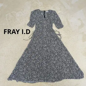 FRAY I.D IPEKER 셔링 롱 원피스 꽃무늬 올 패턴 S