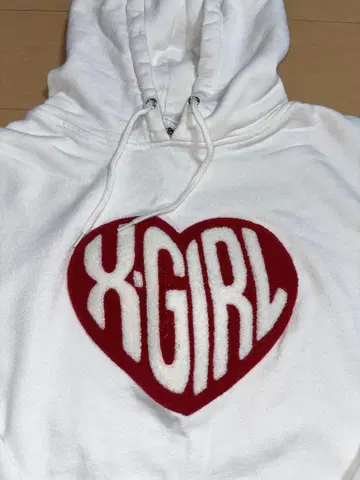 X-GIRL 하트 로고 후드티