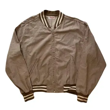 60s 70s 브라운 샴브레이 자켓 XL 블루종 빈티지