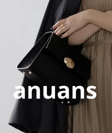 거의 미사용 anuans 핸드백 FREE 블랙 여성용