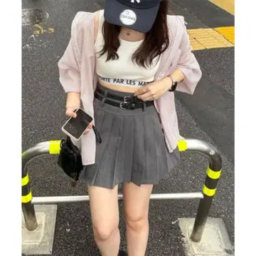OLIVE des OLIVE 더블 벨트 플리츠 치마바지