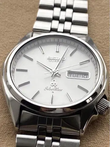 세이코 SEIKO 실버 웨이브 새상품급 배터리 새상품 작동품