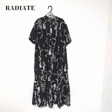 새상품 야마다야 RADIATE 라디에이트 반팔 원피스 블랙/화이트 프리