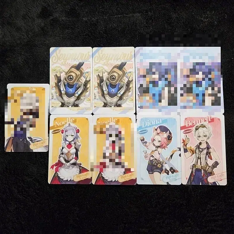 Genshin Impact Cafe photocard poca Mondstadt Seymour Noell Diona Bennett