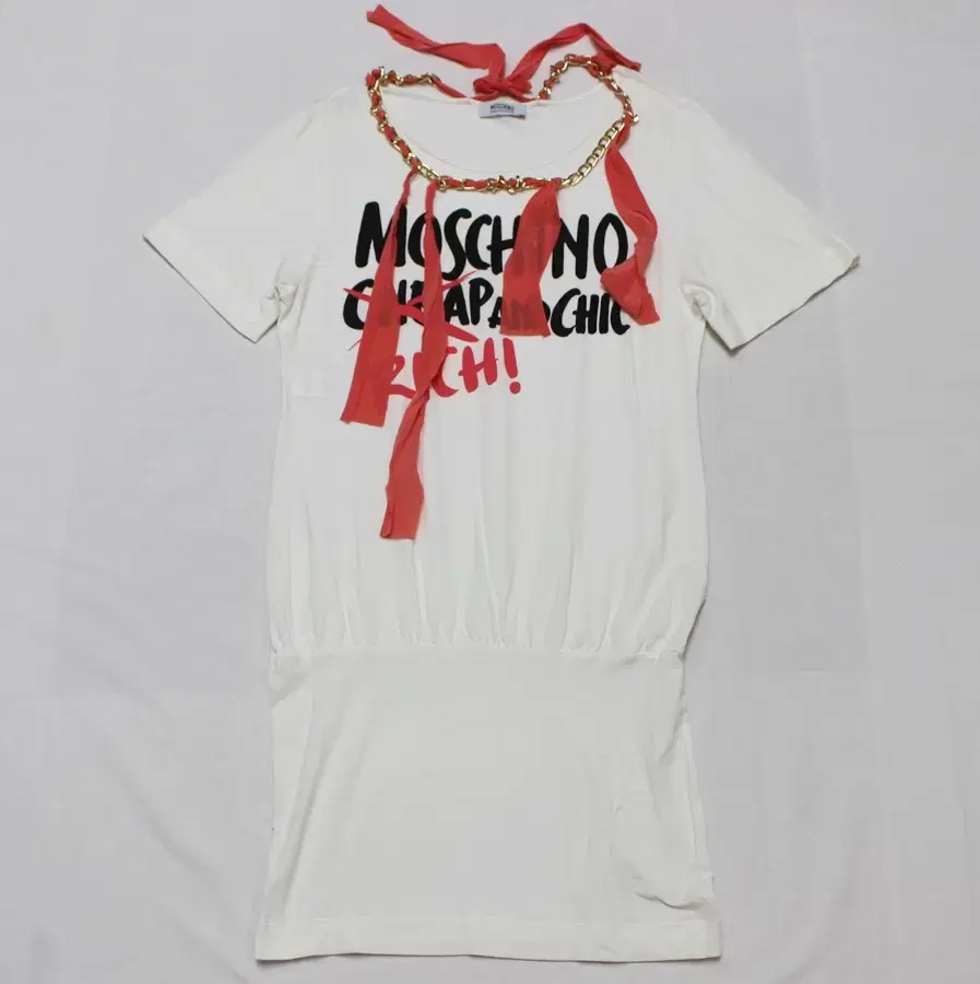 Moschino Store Edition Women's 85 Short Sleeve Long T-Shirt Onepiece/C03