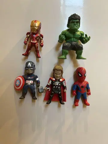 MARVEL 어벤져스 피규어 마그넷 5종 세트