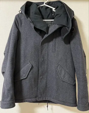 UNITED ARROWS 그레이 모즈 코트 모직