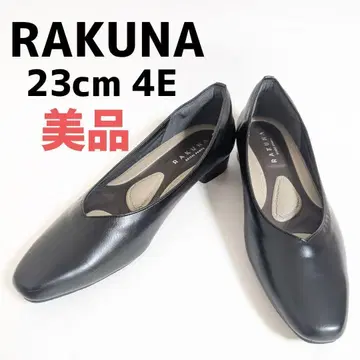 라쿠나 RAKUNA 지압 펌프스 V컷 블랙 23cm [새상품급]
