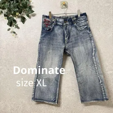 Dominate 도미네이트 데님 하프 팬츠 XL 화려한 프린트