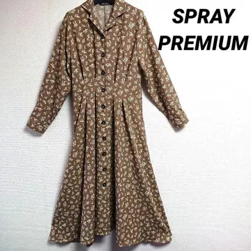 SpRay 꽃무늬 브라운 롱 원피스