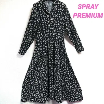 SPRAY PREMIUM 꽃무늬 원피스 블랙