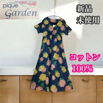 젤라또피케 미사용 새상품 롱 원피스 꽃무늬 올 패턴 면100%