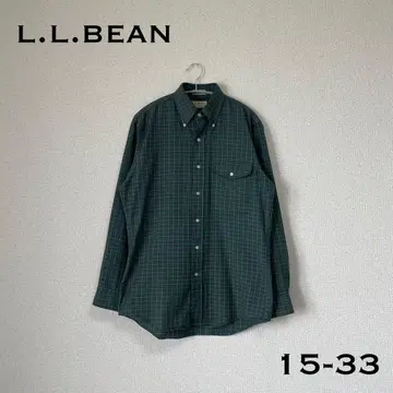 L.L.BEAN 버튼 다운 셔츠 체크 무늬 USA제