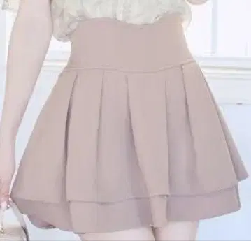 미셸 마카롱 슬림 레그 스커트 더스티 핑크