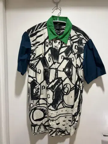 TSUMORI CHISATO 아트 프린트 반팔 셔츠