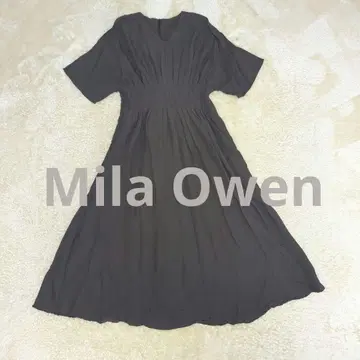 Mila Owen 미라 오웬 V 넥 허리 턱 맥시 원피스