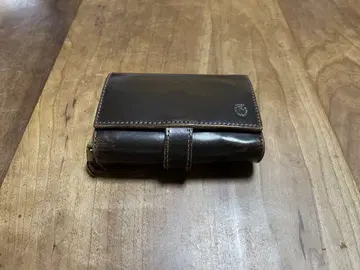 새상품급 Felisi 컴팩트 두겹 지갑 3500 코로코로 가죽 브라운