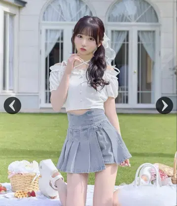 미셸 마카롱 슬림 레그 데님 치마바지 xs