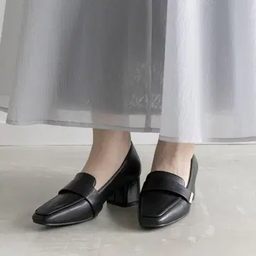 RANDA 스퀘어토 로퍼 슈즈 S 22.5 블랙 검정