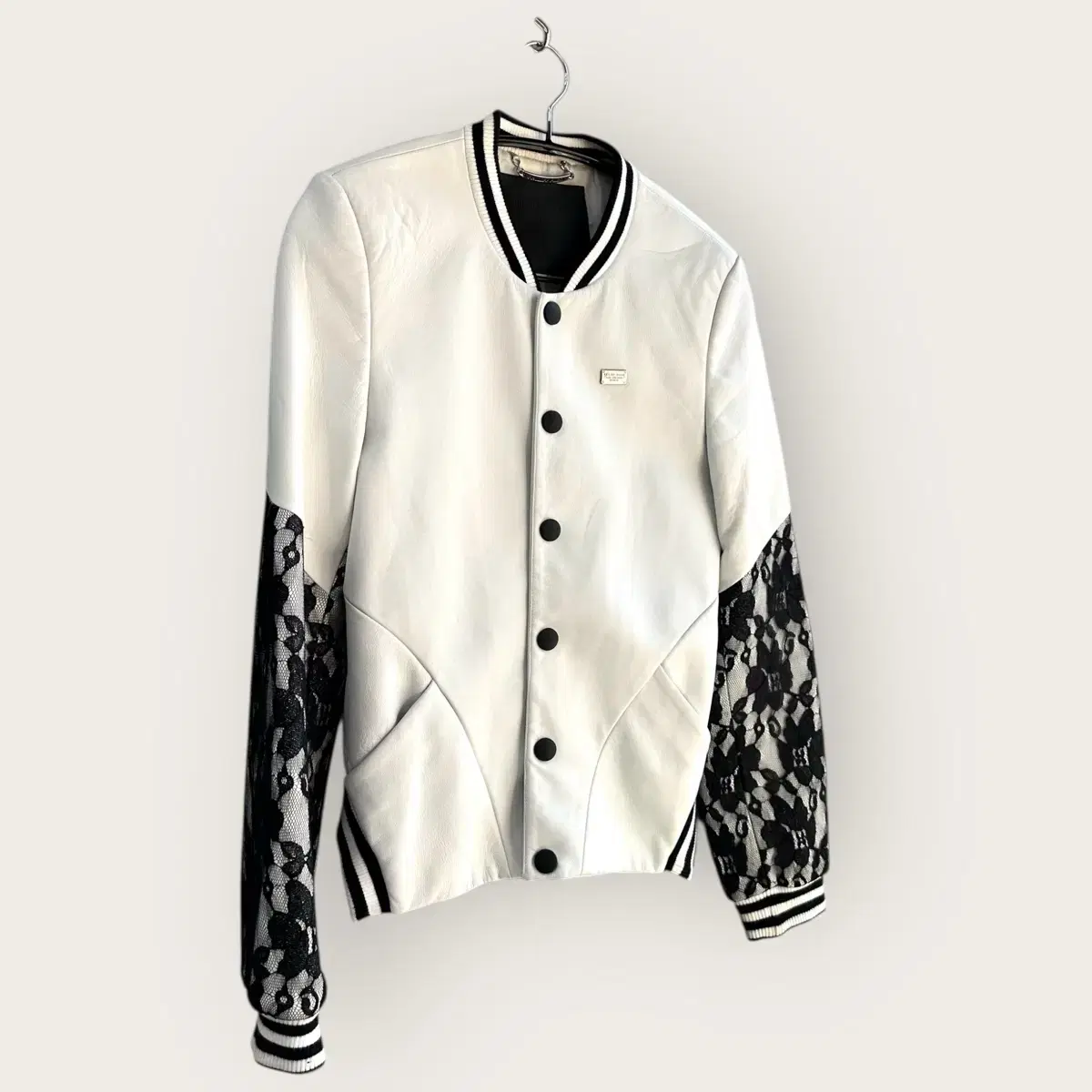 S/ Philipp Plein Calfskin Leather Jacket