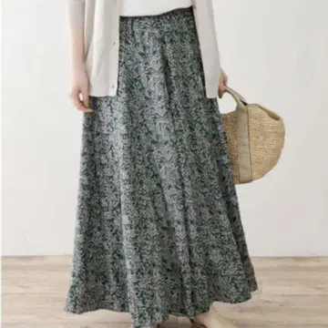 새상품 어반 리서치 써니 라벨 보타니컬 프린트 스커트 그린