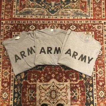 3개 세트 묶음 판매 U.S.Army 티셔츠 긴팔 그레이 모크넥