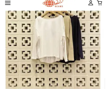 새상품 Ray BEAMS 백 플리츠 보트넥 티셔츠 9,180엔