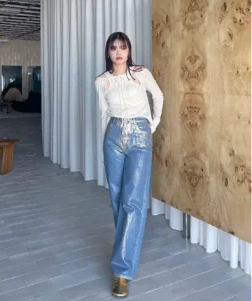 포일 스트레이트 컬러 데님