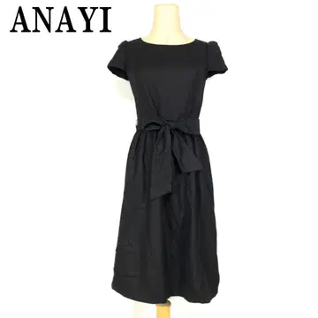 LA3471 ANAYI 아나이 반팔 플레어 원피스 블랙 38