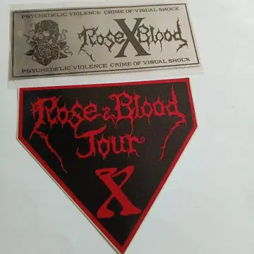 1990 Rose & Blood Tour 스티커 2장 세트 X JAPAN