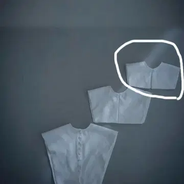 미사용 새상품 toh design 웍스 스퀘어 탈부착 카라 소 화이트