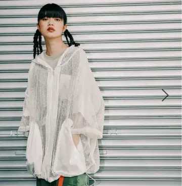 니코앤드 [MODE NORM CORE] 메쉬 루즈 후드티 아이보리 L