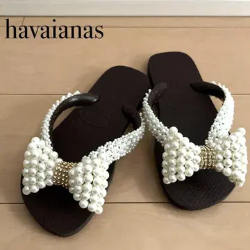 havaianas 펄 리본 샌들 하와이아나스 고급스럽고 귀여운 샌들