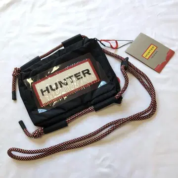 HUNTER 립스탑 리사이클 나일론 폰 파우치 블랙