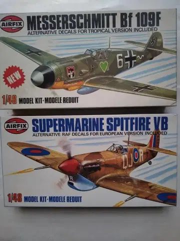 Airfix 1/48 Bf 109F & 스핏파이어 VB 2개 세트