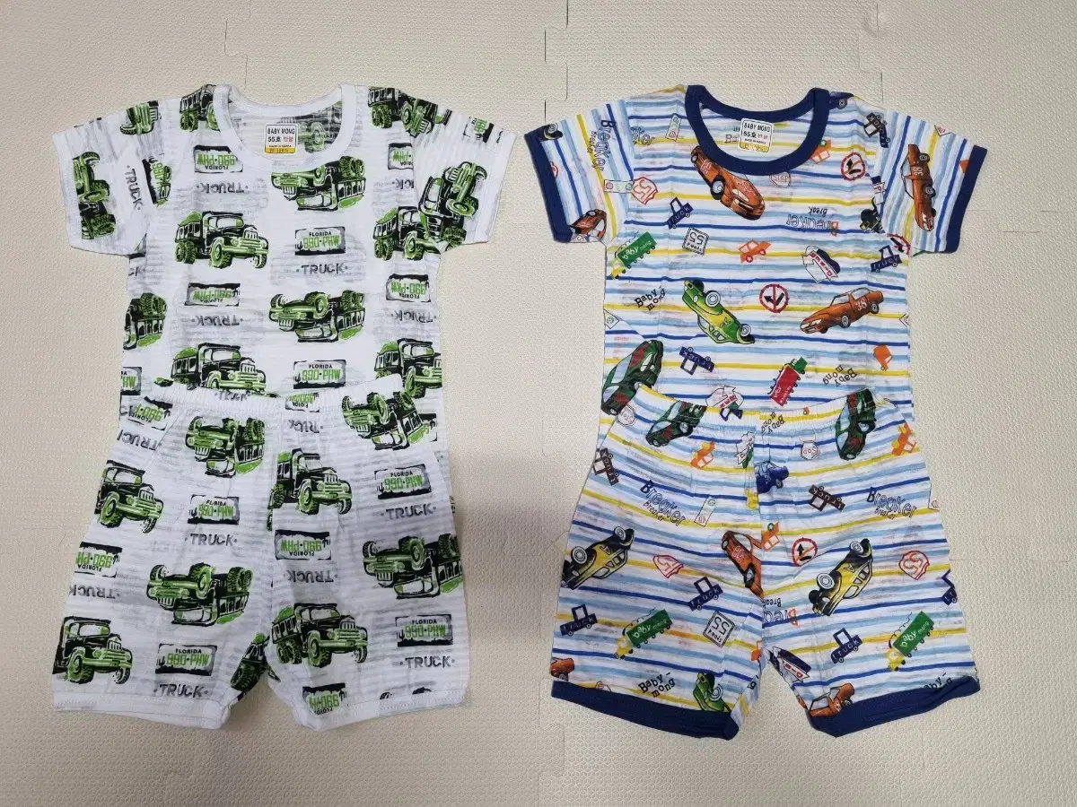 Kids Jacquard Short Sleeve Top and Bottom Set Size 55, 2-3 years old