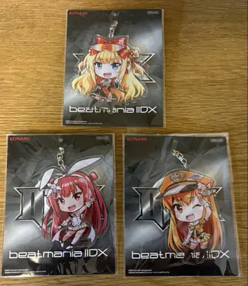 beatmania IIDX 아크릴 키링 컬렉션 3개 세트