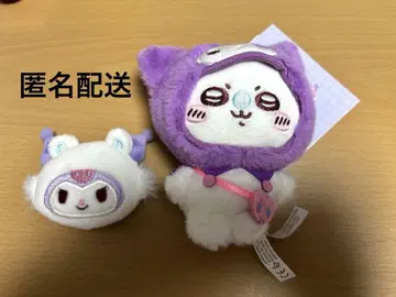 치이카와 산리오 시크릿 헤어 클립 모몽가 쿠로미 마스코트